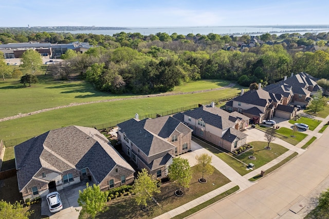 619 Southwestern Dr, Rockwall, TX 75087 - aerial perspective of suburban area featuring a large body of water