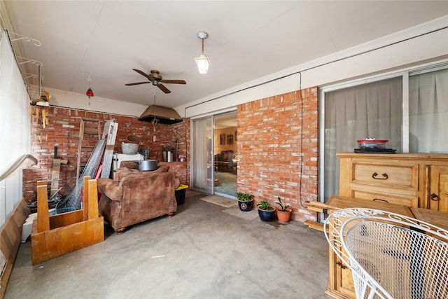 2107 Elizabeth Dr, Brownwood, TX 76801 - view of patio / terrace with ceiling fan