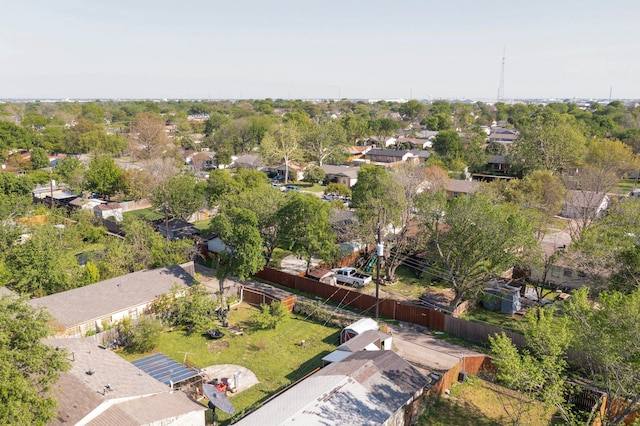 aerial view with a residential view