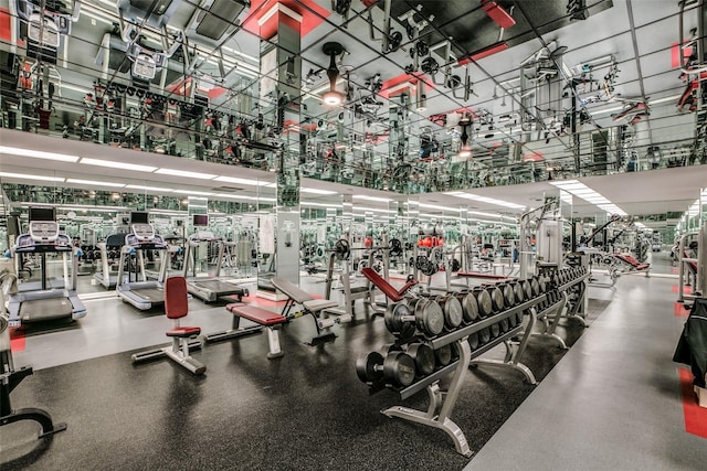 view of workout area