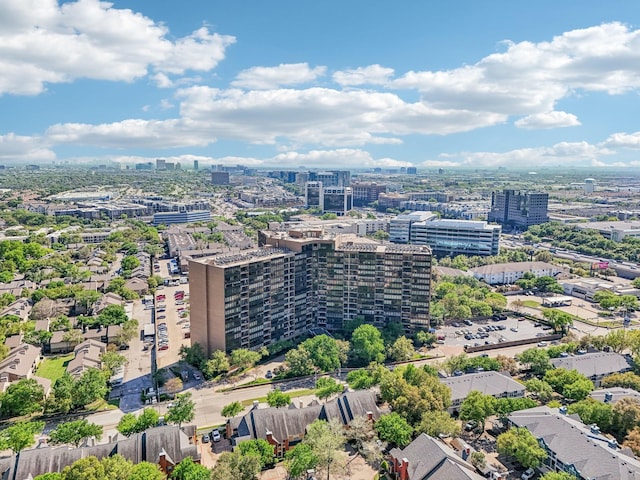 birds eye view of property featuring a view of city