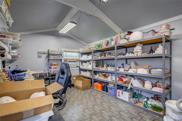 view of storage area