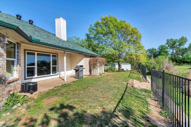 105 Park Trail Pl, Joshua, TX 76058 - view of yard featuring a patio, a shed, and an outdoor structure