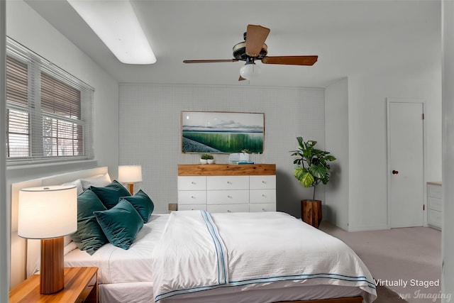 7321 Montclair Dr, Shreveport, LA 71105 - bedroom with light carpet and a ceiling fan