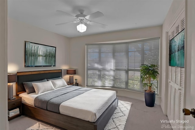 7321 Montclair Dr, Shreveport, LA 71105 - bedroom with carpet and a ceiling fan