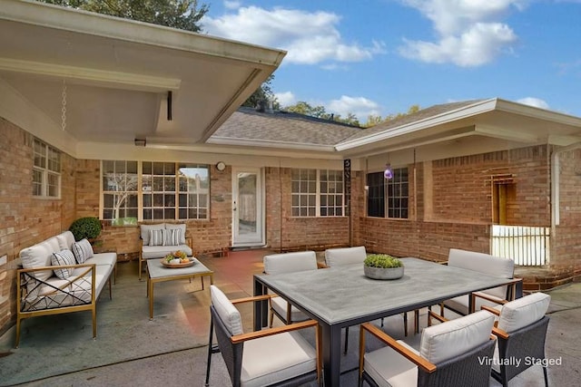 7321 Montclair Dr, Shreveport, LA 71105 - view of patio / terrace featuring an outdoor living space and outdoor dining space