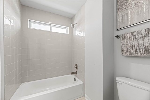 1036 Rutherford St, Frisco, TX 75036 - bathroom featuring toilet, baseboards, and shower / tub combination