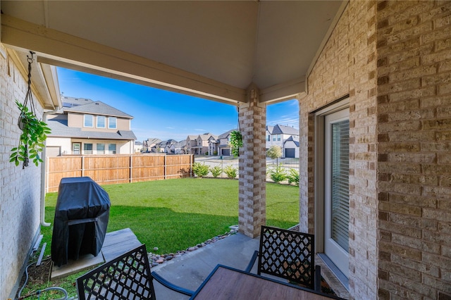 1036 Rutherford St, Frisco, TX 75036 - view of yard with a patio, a residential view, and a fenced backyard