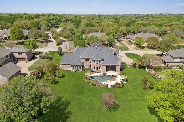5205 Coral Springs Dr, Flower Mound, TX 75022 - aerial view of residential area featuring a pool