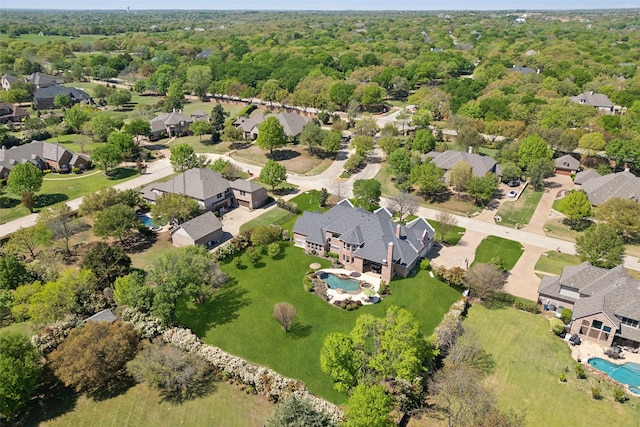 5205 Coral Springs Dr, Flower Mound, TX 75022 - aerial view of residential area with a pool