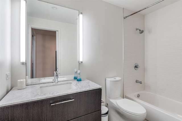 4401 Roseland Ave Unit A, Dallas, TX 75204 - bathroom featuring vanity, toilet, and shower / washtub combination