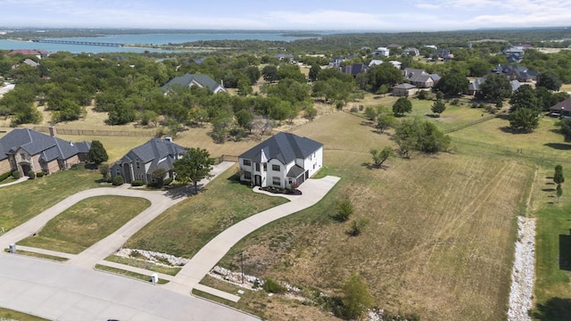 847 Bentwater Pkwy, Grand Prairie, TX 75104 - aerial perspective of suburban area with a large body of water