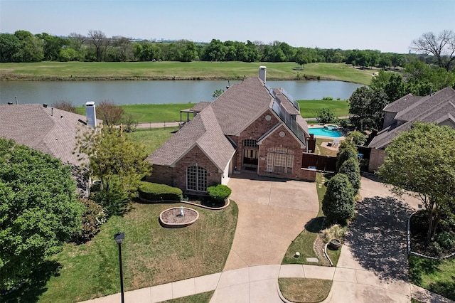 232 Wilshire Dr, Coppell, TX 75019 - birds eye view of property with a water view