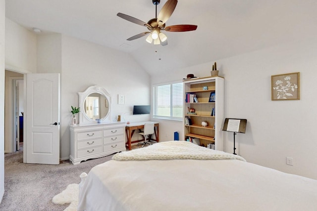 1979 Frediano Ln, Mclendon Chisholm, TX 75032 - bedroom featuring lofted ceiling, carpet floors, and a ceiling fan