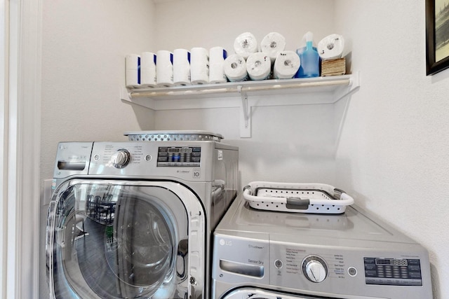 1979 Frediano Ln, Mclendon Chisholm, TX 75032 - clothes washing area with laundry area and washer and clothes dryer