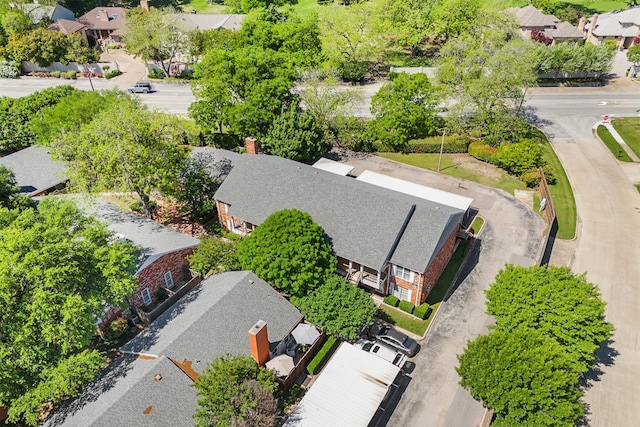 drone / aerial view with a residential view
