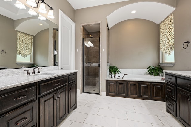 3 Asheville Ln, Trophy Club, TX 76262 - full bath featuring a shower stall, vanity, and a bath