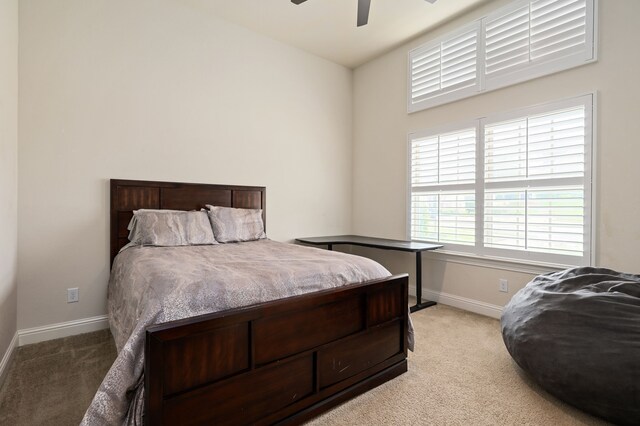 3 Asheville Ln, Trophy Club, TX 76262 - bedroom with baseboards, light carpet, and ceiling fan