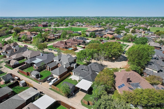 bird's eye view featuring a residential view