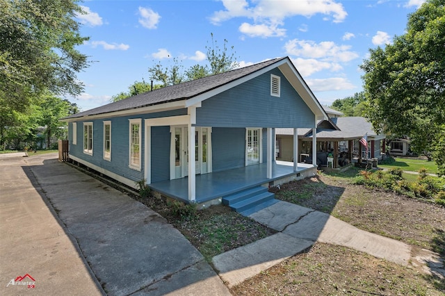 view of front of property with a porch
