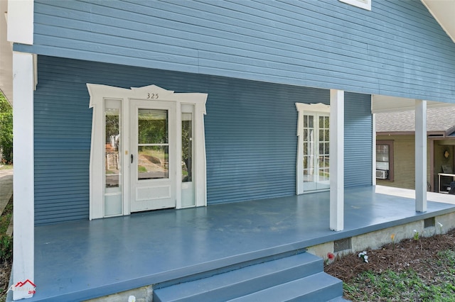 view of exterior entry