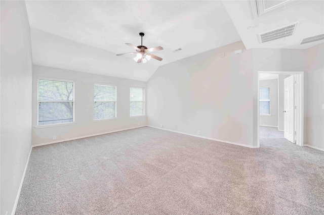 8625 Luzerne Dr, Mckinney, TX 75072 - spare room with visible vents, ceiling fan, light carpet, and baseboards