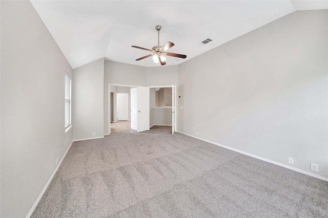 8625 Luzerne Dr, Mckinney, TX 75072 - unfurnished bedroom with visible vents, baseboards, carpet, and lofted ceiling