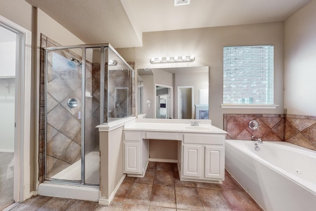 104 Bayonne Dr, Mansfield, TX 76063 - full bath featuring vanity, a stall shower, and a bath