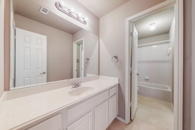 104 Bayonne Dr, Mansfield, TX 76063 - full bathroom featuring vanity,  shower combination, toilet, and tile patterned flooring