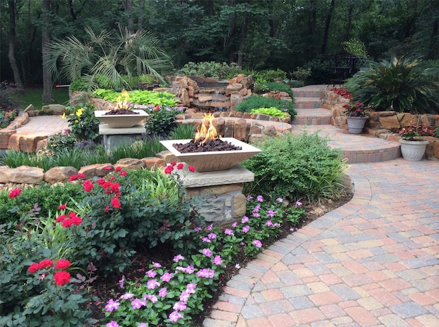 625 Estates Dr, Copper Canyon, TX 75077 - view of yard featuring a fire pit and a patio area