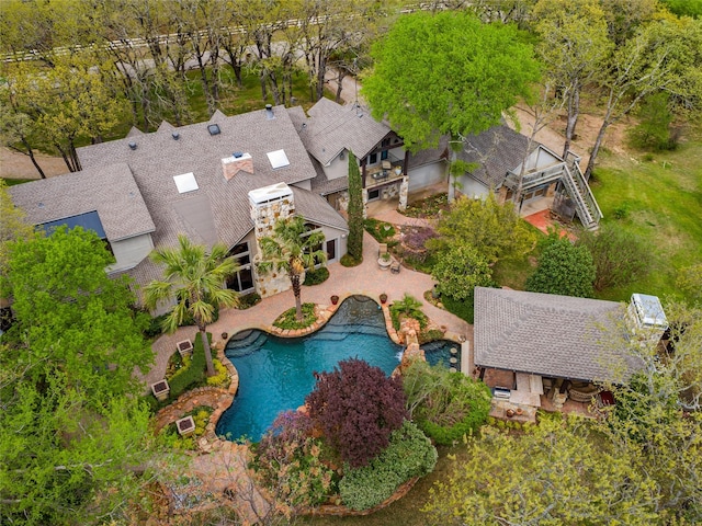 625 Estates Dr, Copper Canyon, TX 75077 - view from above of property featuring a pool area
