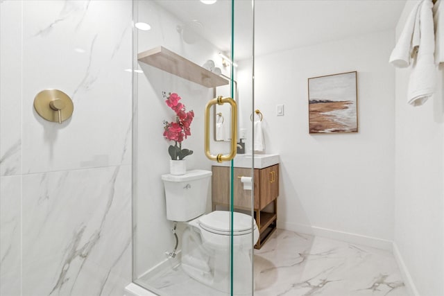 15712 Terrace Lawn Cir, Dallas, TX 75248 - full bathroom with marble finish flooring, vanity, and a marble finish shower