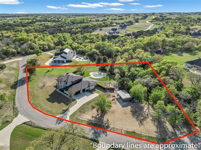 175 Bittersweet Trl, Weatherford, TX 76088 - aerial view featuring a forest view