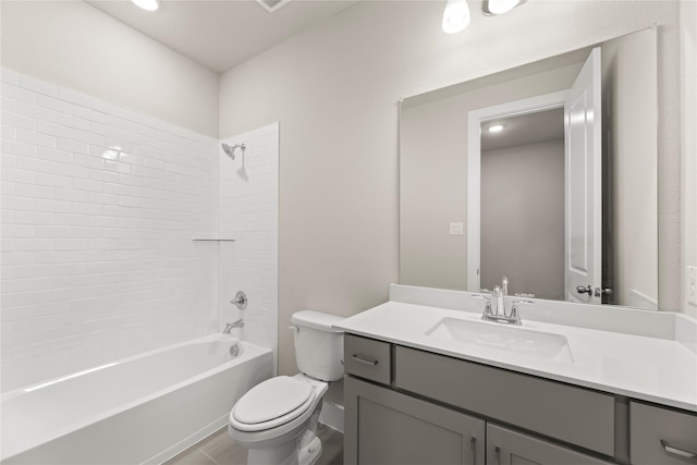 2900 Barbary, Mckinney, TX 75071 - bathroom with toilet, recessed lighting, washtub / shower combination, and vanity