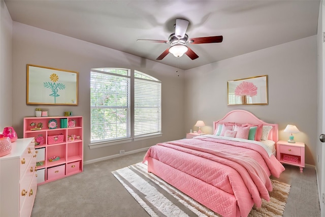 4032 Guthrie Dr, Plano, TX 75024 - carpeted bedroom featuring baseboards and a ceiling fan