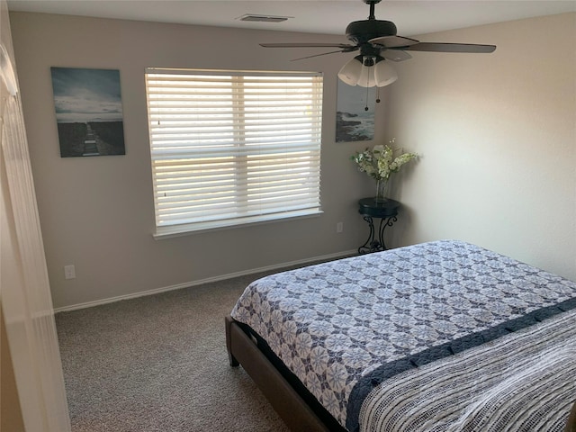 9140 Blackstone Dr, Providence Village, TX 76227 - carpeted bedroom featuring ceiling fan, baseboards, and visible vents