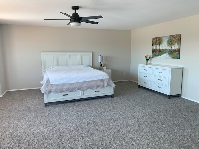 9140 Blackstone Dr, Providence Village, TX 76227 - bedroom featuring carpet, baseboards, and a ceiling fan