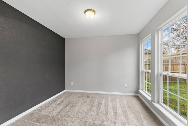 322 Ashley Oak Ln, Lake Dallas, TX 75065 - spare room featuring baseboards and carpet