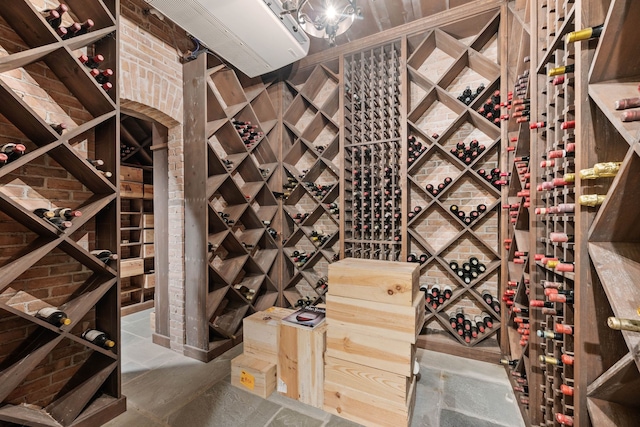 view of wine area