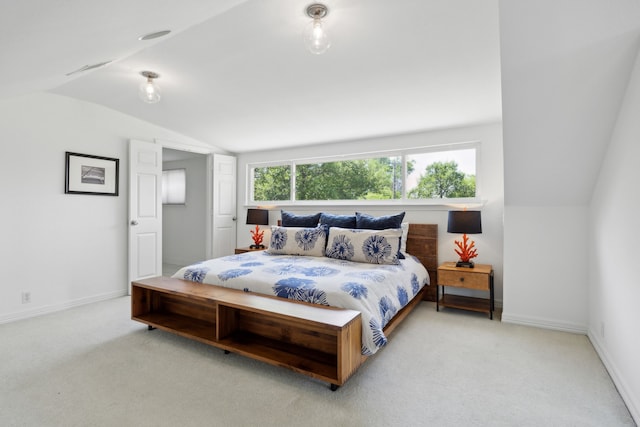 9431 Waterview Rd, Dallas, TX 75218 - bedroom featuring carpet flooring, baseboards, and vaulted ceiling