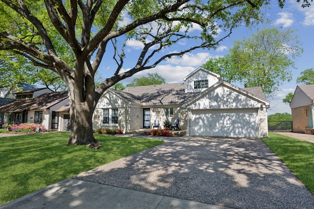 9431 Waterview Rd, Dallas, TX 75218 - view of front of property with driveway, a front lawn, fence, and an attached garage