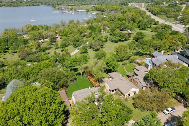 9431 Waterview Rd, Dallas, TX 75218 - drone / aerial view featuring a water view and a residential view