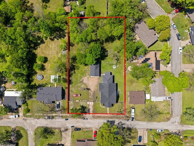 bird's eye view with a residential view