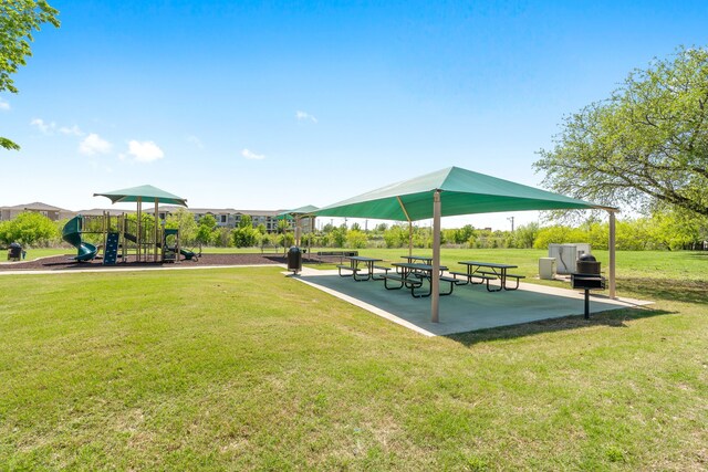 3733 Glassenberry St, Fort Worth, TX 76244 - view of home's community with playground community and a lawn