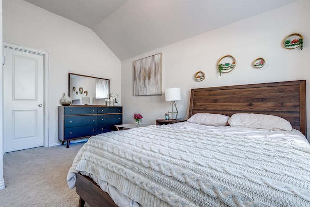 5101 Joseph St, Lewisville, TX 75056 - bedroom with lofted ceiling and light carpet
