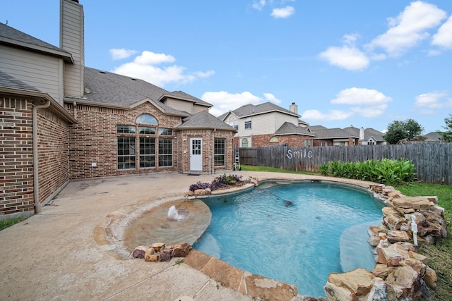 5038 W Fall Dr, Midlothian, TX 76065 - view of pool with a patio, a fenced backyard, and a fenced in pool