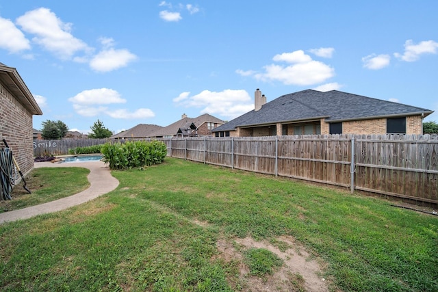 5038 W Fall Dr, Midlothian, TX 76065 - view of yard featuring a fenced in pool and a fenced backyard