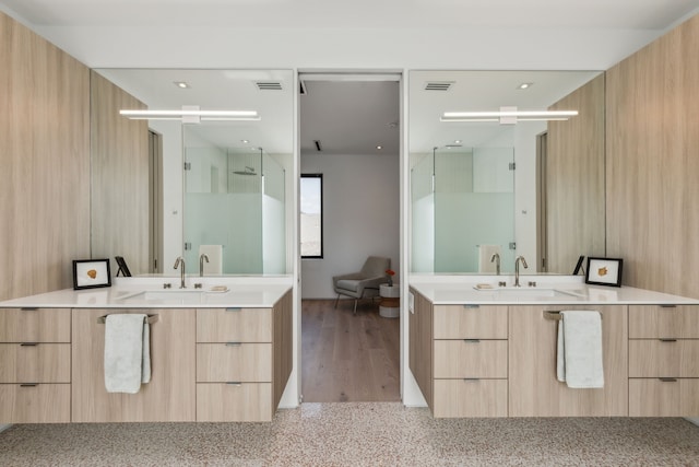 5101 Vickery Blvd, Dallas, TX 75206 - full bath with a shower stall and two vanities