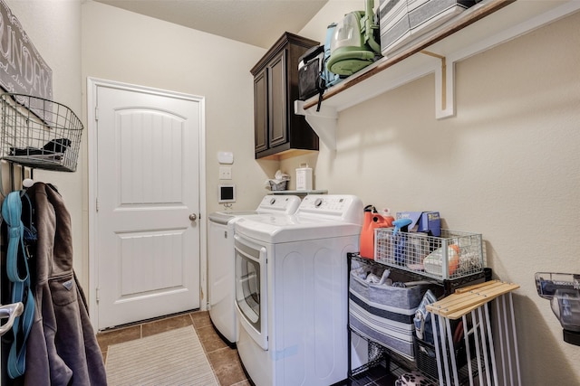 714 Lone Star Ct, Wylie, TX 75098 - washroom featuring washer and dryer, cabinet space, and tile patterned floors