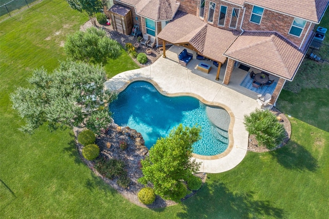 912 Lorene Dr, Wylie, TX 75098 - view from above of property with a pool